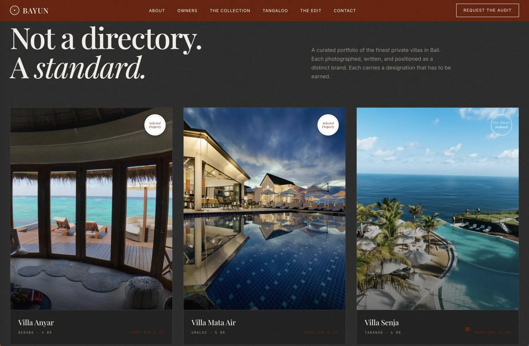 Bayu Group villa portfolio