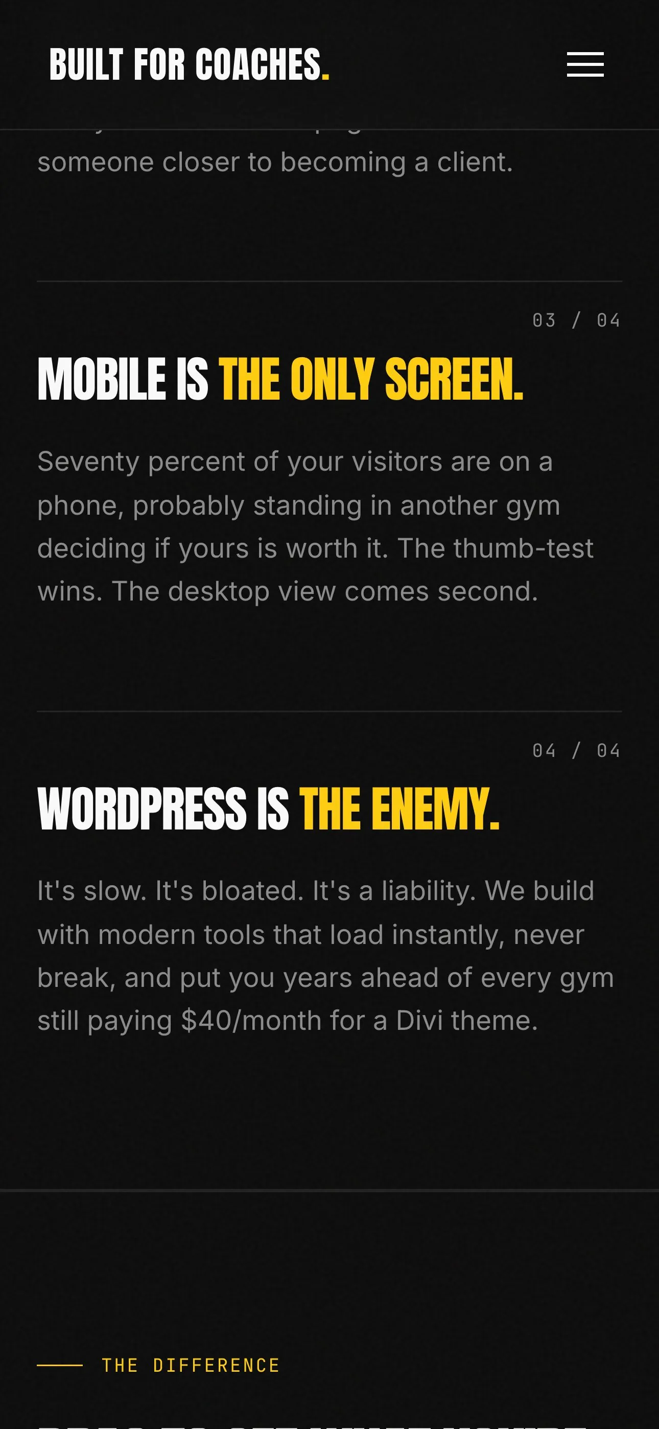 Built For Coaches on mobile